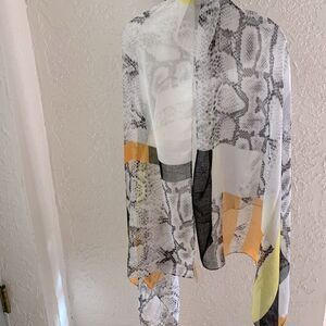 Black Snakeskin Look Scarf